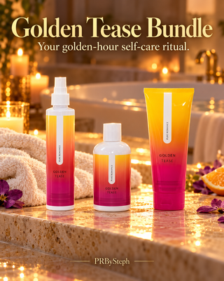 Golden Tease Bundle lifestyle image. See the description for exact included products.