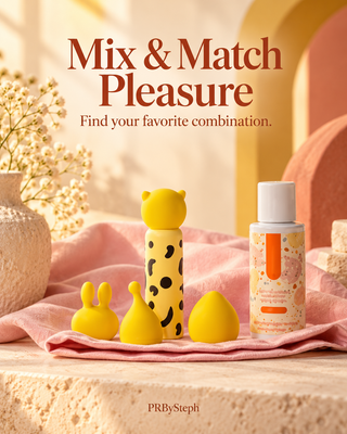Mix & Match Pleasure Bundle lifestyle image. See the description for the exact included products.